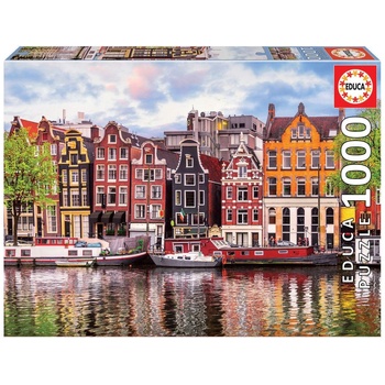 Educa Пъзел Educa - Танцуващите къщи, Амстердам, 1000 части (EDU18458)