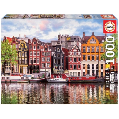 Educa Пъзел Educa - Танцуващите къщи, Амстердам, 1000 части (EDU18458)
