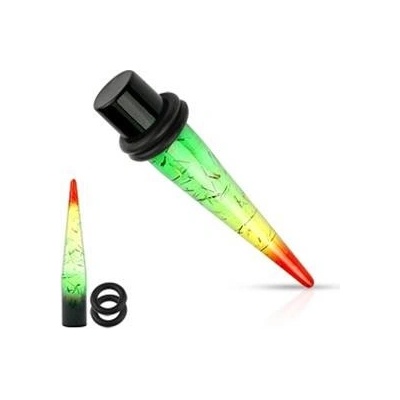 Šperky4U roztahovák do ucha rasta barvy EP01032-03