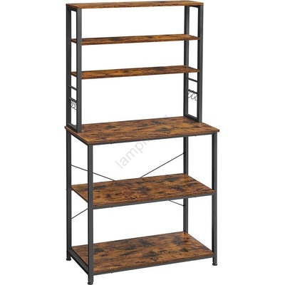 Euziel Кухненски стелаж marge, кафяв/черен (ez0043)