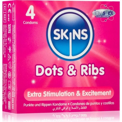 Skins Dots & Ribs Vanilla 4 ks