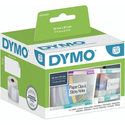 Dymo papierové štítky 57mm x 32mm / biele / multifunkčné / 1000 ks (11354-D)