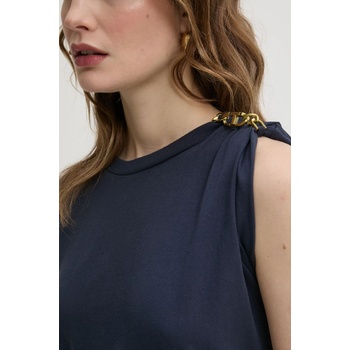 Twinset Памучна тениска Twinset в тъмносиньо 251TP2640 (251TP2640)