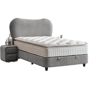 Carmen Тапицирана спалня с матрак moon 120 х 200 - сив 18
