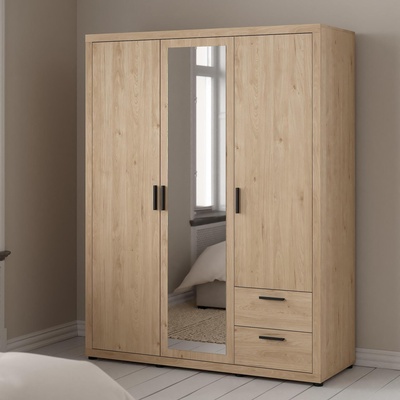 Трикрилен гардероб Mira Jackson Hickory