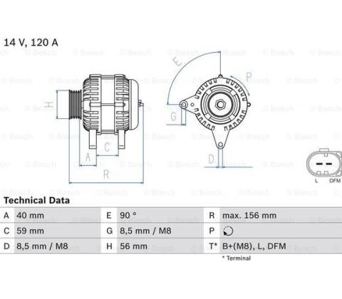 0986042810 BOSCH generátor
