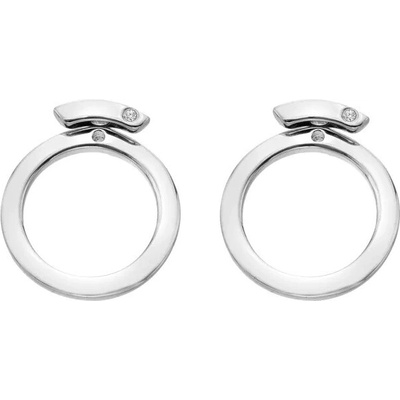 Hot Diamonds Dizajnové strieborné náušnice Paired DE886