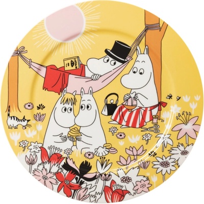 Arabia Servírovací tanier Moomin Family Time 30cm, žltý