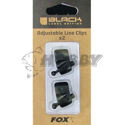 FOX Black Label Adjustable Rod Line Clip 2 ks
