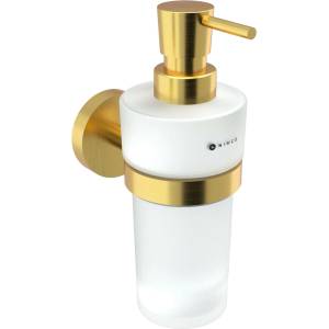 Nimco Unix - Дозатор за сапун с държач, стъкло/матирано златно UNZ 13031W-T-Z (UNZ 13031W-T-Z)