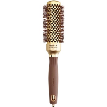 Olivia Garden Expert Blowout Shine Round Brush Gold & Brown 35 mm