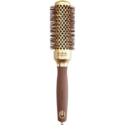 Olivia Garden Expert Blowout Shine Round Brush Gold & Brown 35 mm