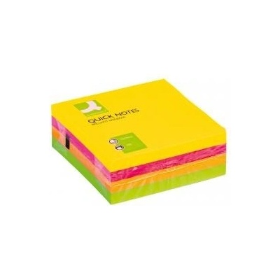 Q-CONNECT Bloček kocka Q-CONNECT 76x76mm 320l neónová (QC001348)