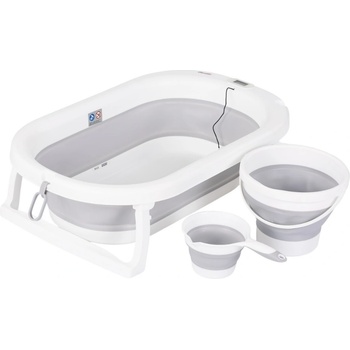 Chipolino Комплект 3 в 1 Chipolino - Сгъваеми вана, кофа и съд за поливане, Bubble Spa, сив (VKBSP0251GY)