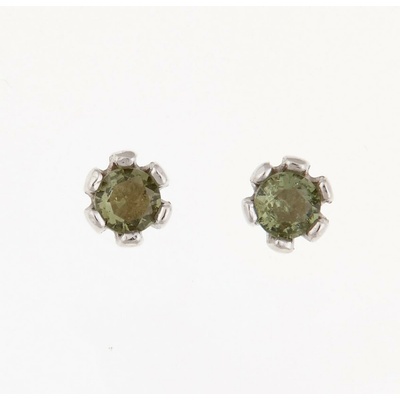 My Moldavite Stříbrné náušnice s vltavíny 2080-3