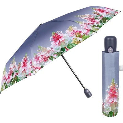 Perletti dámsky plnoautomatický dáždnik Time Flowers 26492 modrý