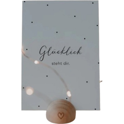 Eulenschnitt Pozdrav - Glücklich