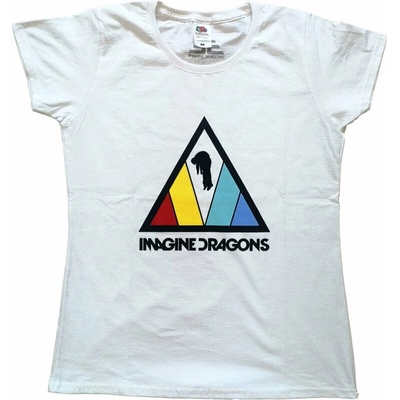 Imagine Dragons Triangle Logo White XS Дамски Риза (IMDRTS08LW00)