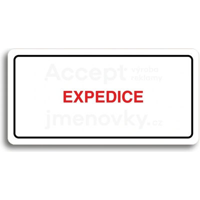 ACCEPT Piktogram EXPEDICE - bílá tabulka - barevný tisk