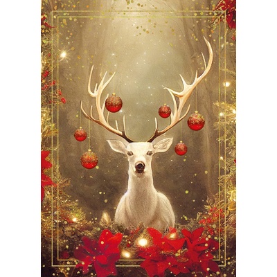 Artige Поздравителна картичка Artige - Коледен елен (XAN038)