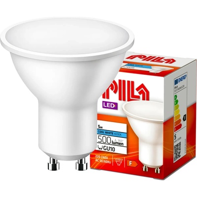 Pila LED žárovka GU10 5W 38W neutrální bílá 4000K , reflektor 120°