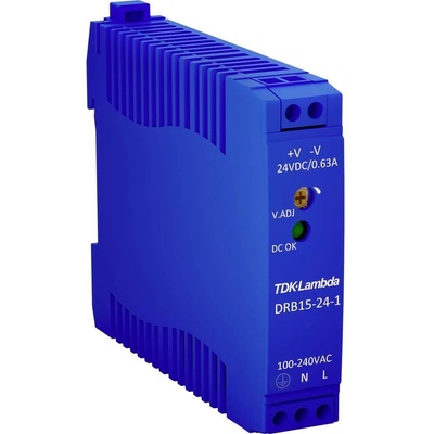 TDK-Lambda DRB15-24-1 síťový zdroj na DIN lištu 24 V/DC 0.63 A 15 W Počet výstupů:1 x Obsah 1 ks