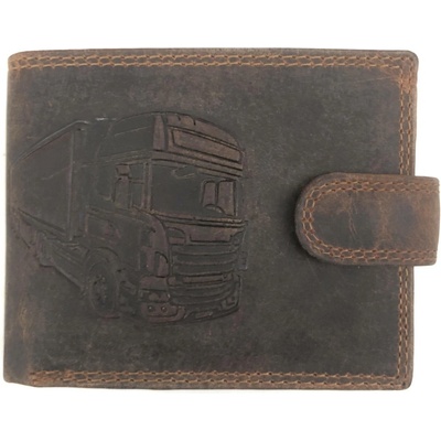 Truck panská kožená peněženka motiv kamion 895 hnědá