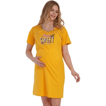 Image 1 of Жълта нощница за кърмачки с надпис