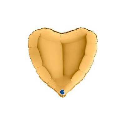 GRABO Srdce zlaté 18 46cm fóliový balónek nafukovací