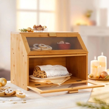 Die moderne Hausfrau Dvoupatrový chlebník z bambusu