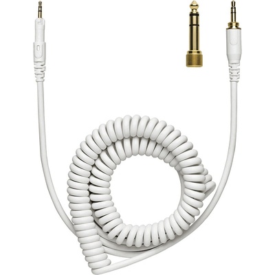 Audio-Technica Резервен кабел за слушалки Audio-Technica ATH-M50x, ATH-M40x, навит 1.2-3m, бял (ATPT-M50XCAB2WH)
