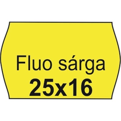 NO NAME Cenové etikety FLUO žlutá 25 x 16 mm balení 10 ks 148093