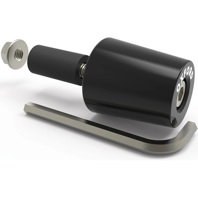 závažia riadidiel Bar Ends 3 s redukciou pre vnútorný priemer 13 a 18 mm (vonkajší 22 a 28,6 mm), OXFORD (čierne, pár)