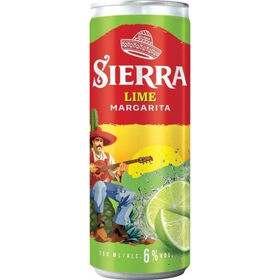 Sierra Lime Margarita Tequila 6% 0,25 l (plech)