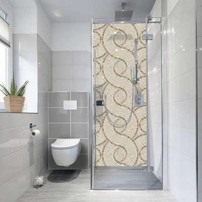 mySPOTTI Samolepiaca PVC tapeta do kúpeľnefresh MarbleStoneMosaik 100x255 cm