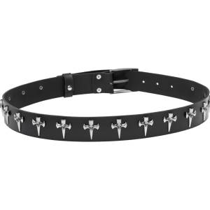Black & metal Колан Cross - PAS-237