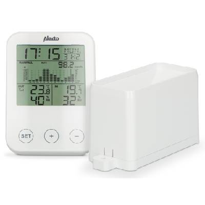 Alecto WS-1200 - meteostanice s bezdrátovým srážkoměrem, bílá