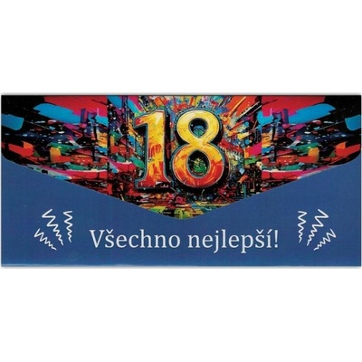 Obálka na peníze s přáním CDL 13, Všechno nejlepší ,,18,,