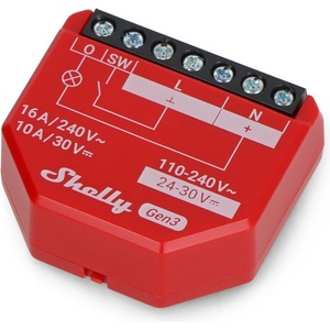 Shelly Смарт реле Shelly - 1PM Gen3, червен (3800235261798)