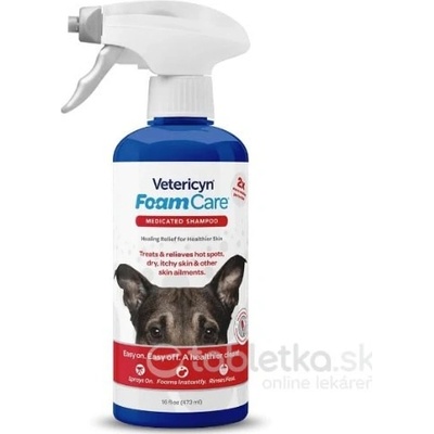 Vetericyn Dog Šampón FoamCare Medicated 473 ml
