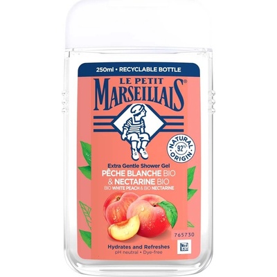 Le Petit Marseillais Extra Gentle Organic White Peach & Organic Nectarine hydratační a osvěžující sprchový gél 400 ml pro ženy