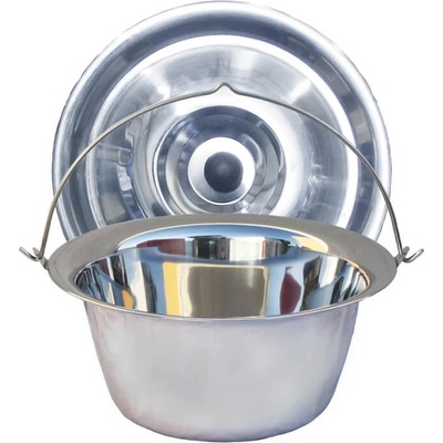Kessel kotlík na guláš nerez 6 l INOX 0,8 mm poklice nerez 30 cm INOX – Zboží Dáma