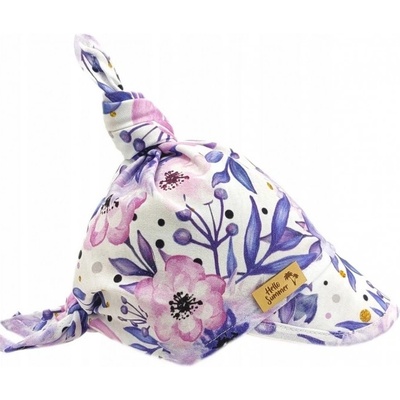 Dětský bavlněný šátek s kšiltem na zavazování Premium Baby Nellys růže retro