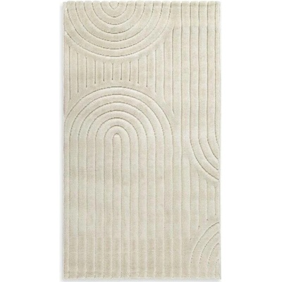 Takoy Koberec 60x100 cm béžový s reliéfním 3D vzorem VENUS BOHO 2-HF-489211 | 60 x 100 cm