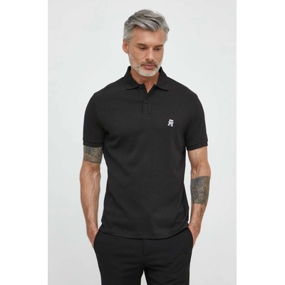 Tommy Hilfiger polokošeľa Interlock čierna