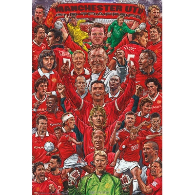 Plagát, Obraz - Manchester United - Legends, 61 × 91.5 cm