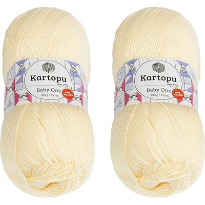 Bellatex SET 2ks - Příze BABY ONE Vanilková 100g / 250 m
