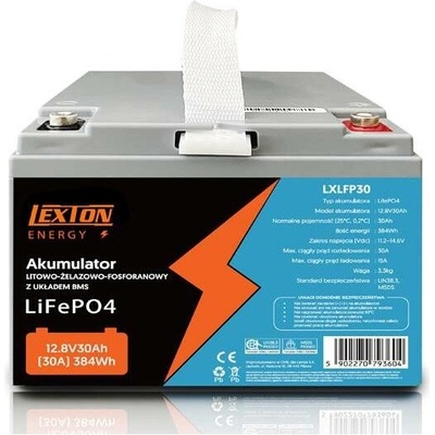 LEXTON LiFePO4 12,8V 30Ah LXLFP30 s BMS