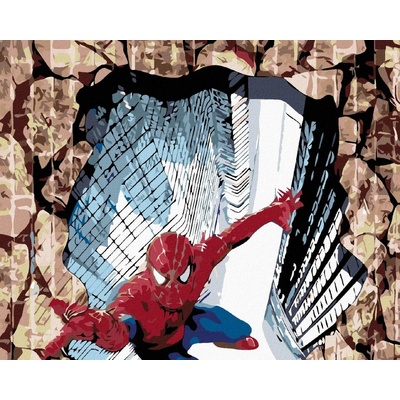 zuty Malování podle čísel Spiderman 3D 100 x 80 cm vypnuté plátno na rám