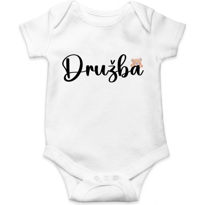 Personal Dětské body Družba s medvídkem biela